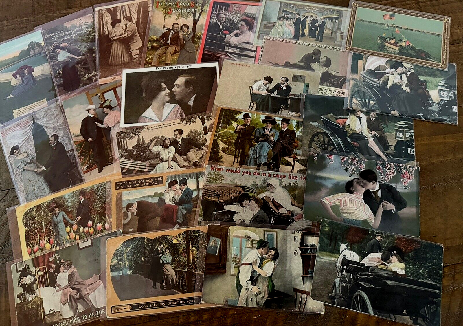 LOT of 25 Early 1900's~Romance~ Lovers COURTSHIP~Romantic~ POSTCARDS-~h807
