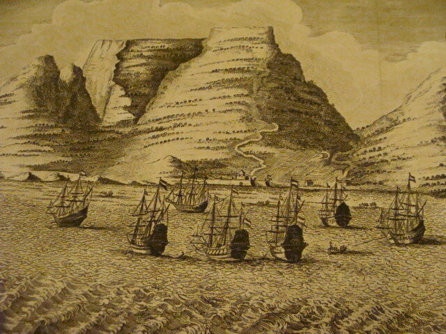 Original Engraving:1700's or 1800's  a Perspective View of the CAPE OF GOOD HOPE