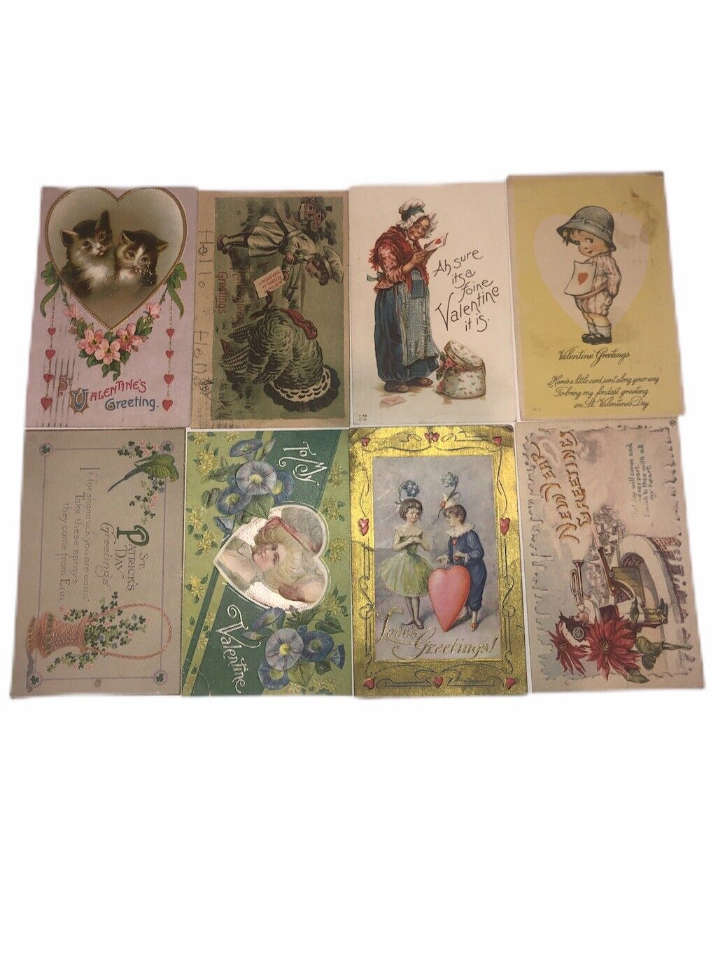 1900’s Antique Post Cards With Stamps Lot