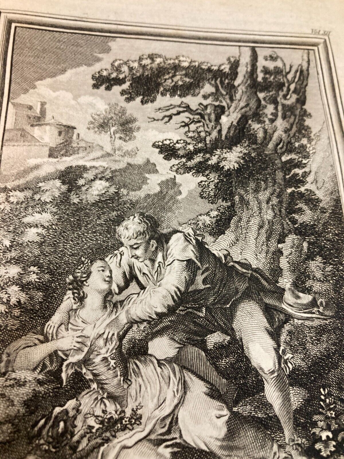 18th Century Engraving Antique "Town and Country Magazine" 1780