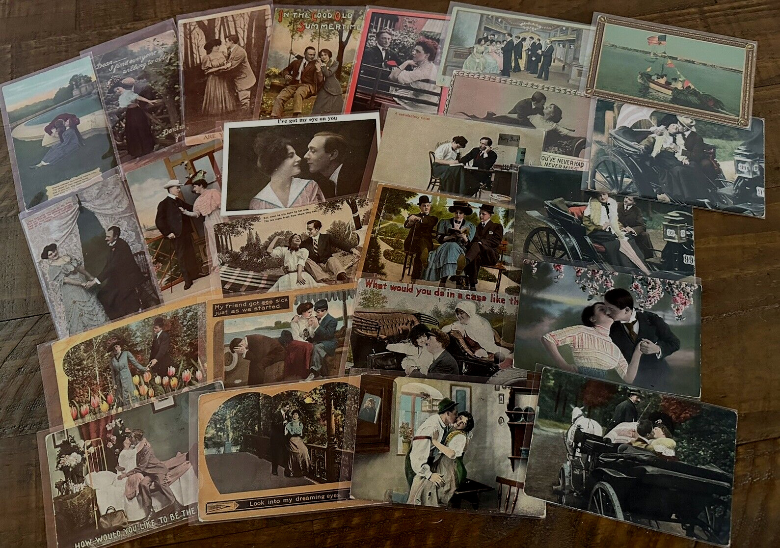 LOT of 25 Early 1900's~Romance~ Lovers COURTSHIP~Romantic~ POSTCARDS-~h807