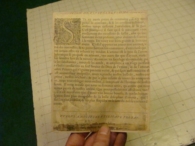 Original Engraving: 1700's or 1800's - men pulling tales of horses, w watermark