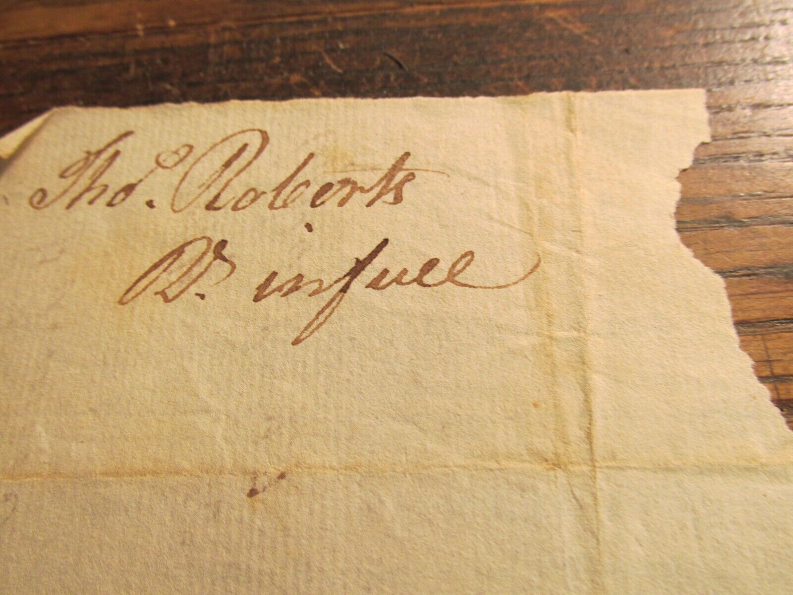 Antique Ephemera 1700s Receipt Document Thomas Roberts Sale of Bonnet Hat Cap