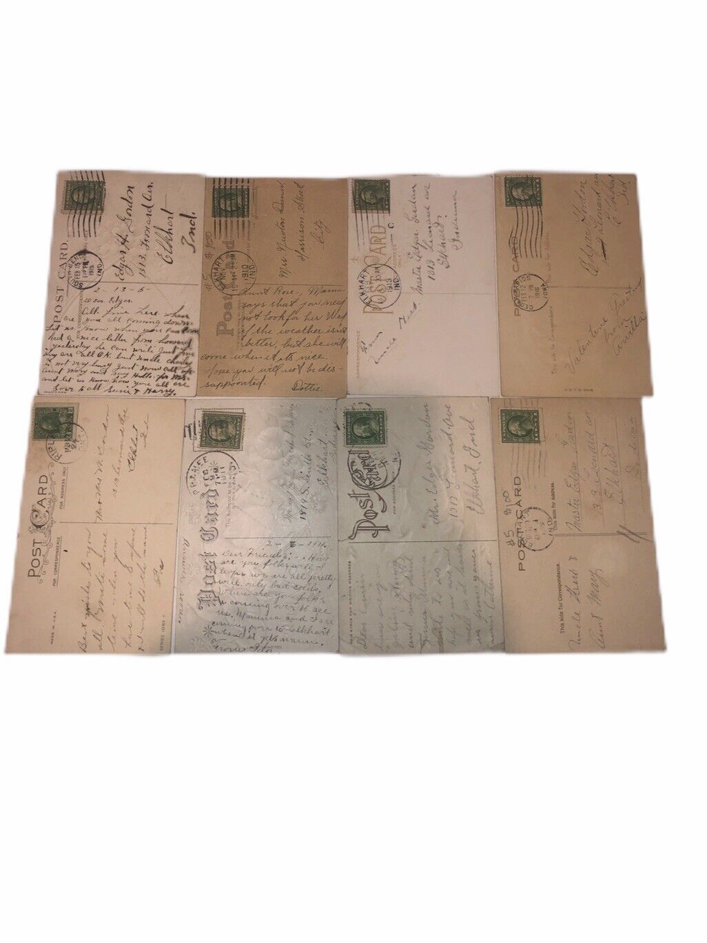 1900’s Antique Post Cards With Stamps Lot