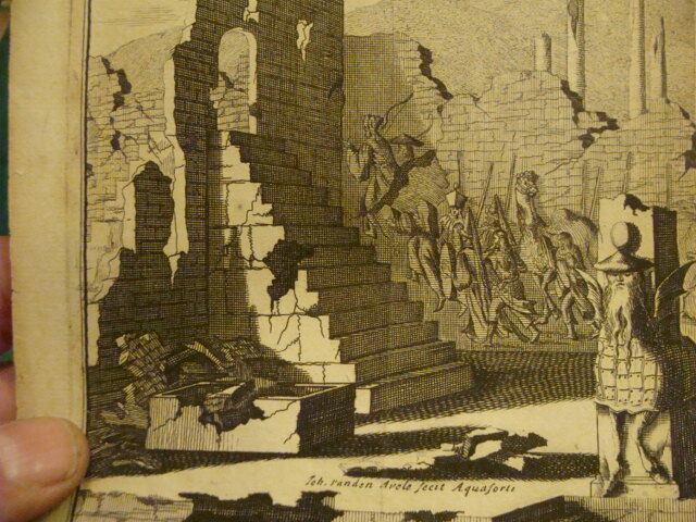 Original Engraving:1700's or 1800's - RUDERA REGIAL PER SEPOLIS 