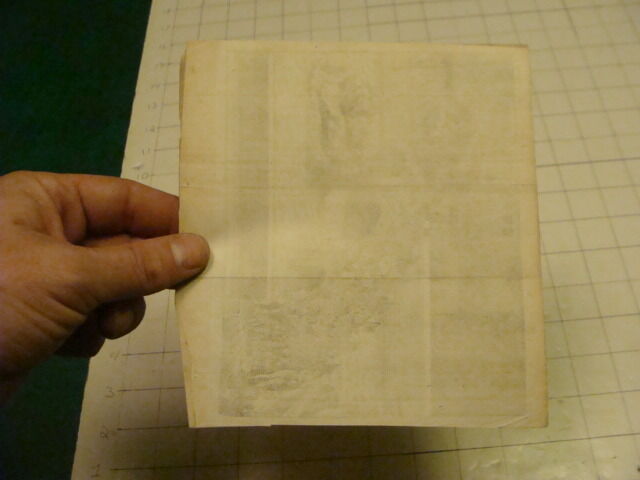 Original Engraving: 1700's or 1800's - bridge filled with people; God in Water