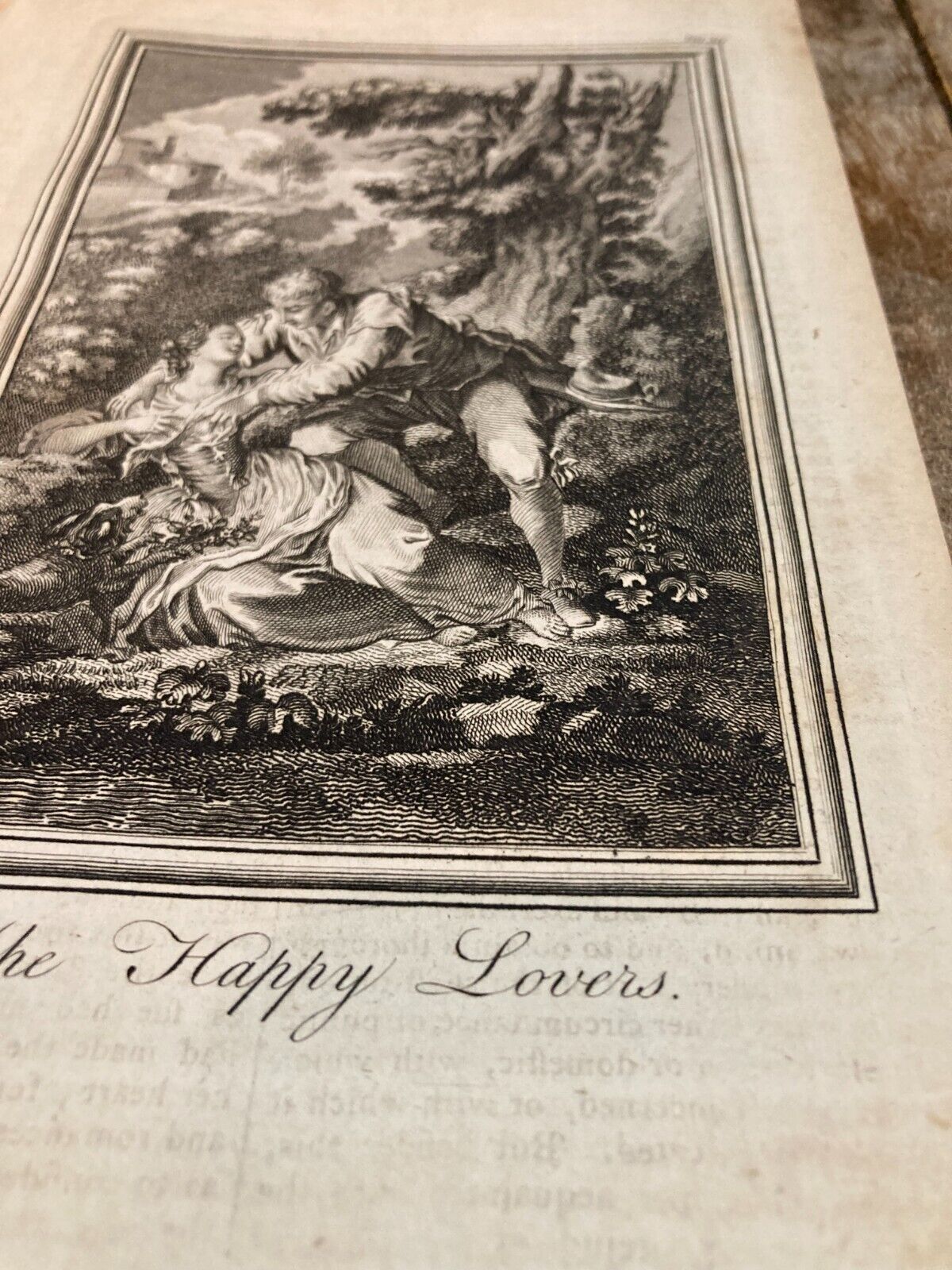 18th Century Engraving Antique "Town and Country Magazine" 1780