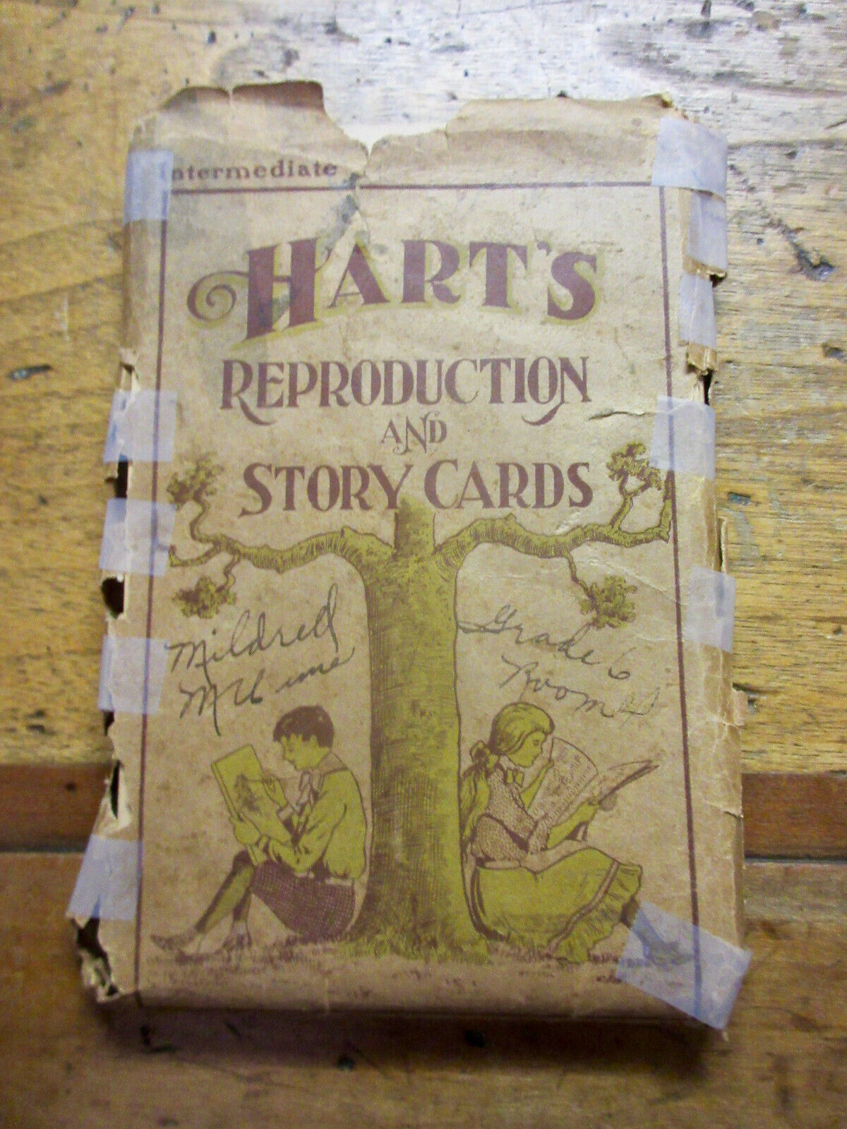 Early 1900s Antique HARTS REPRODUCTION & STORY CARDS 4X6" 50 Intermediate