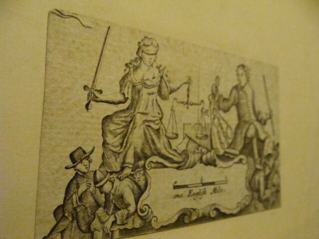 Original Engraving:1700's or 1800's - TEMPLE WILLIAM III ealry mounted on paper 