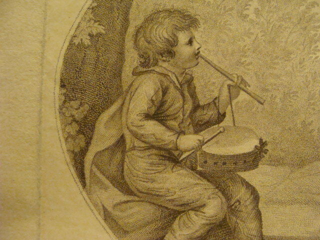 Original Engraving:1700's or 1800's - RURAL FELICITY i. read, pal mall TORN