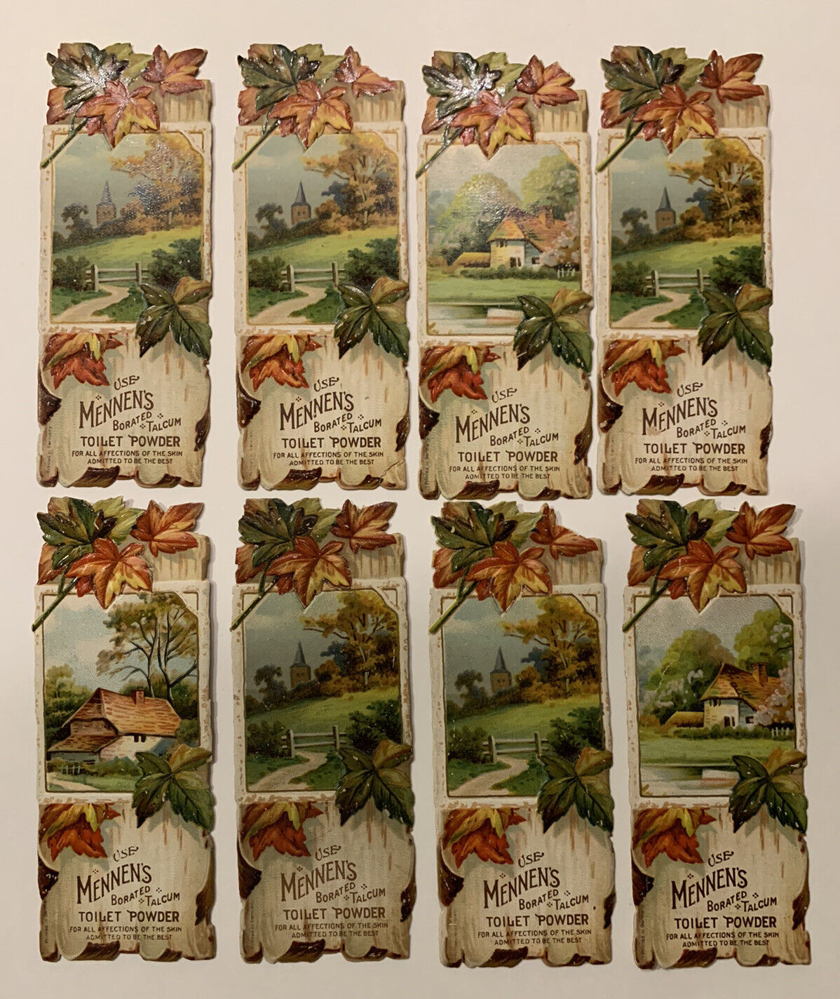1900s MENNEN’S Borated Talcum Toilet Powder - Advertising Trading Cards