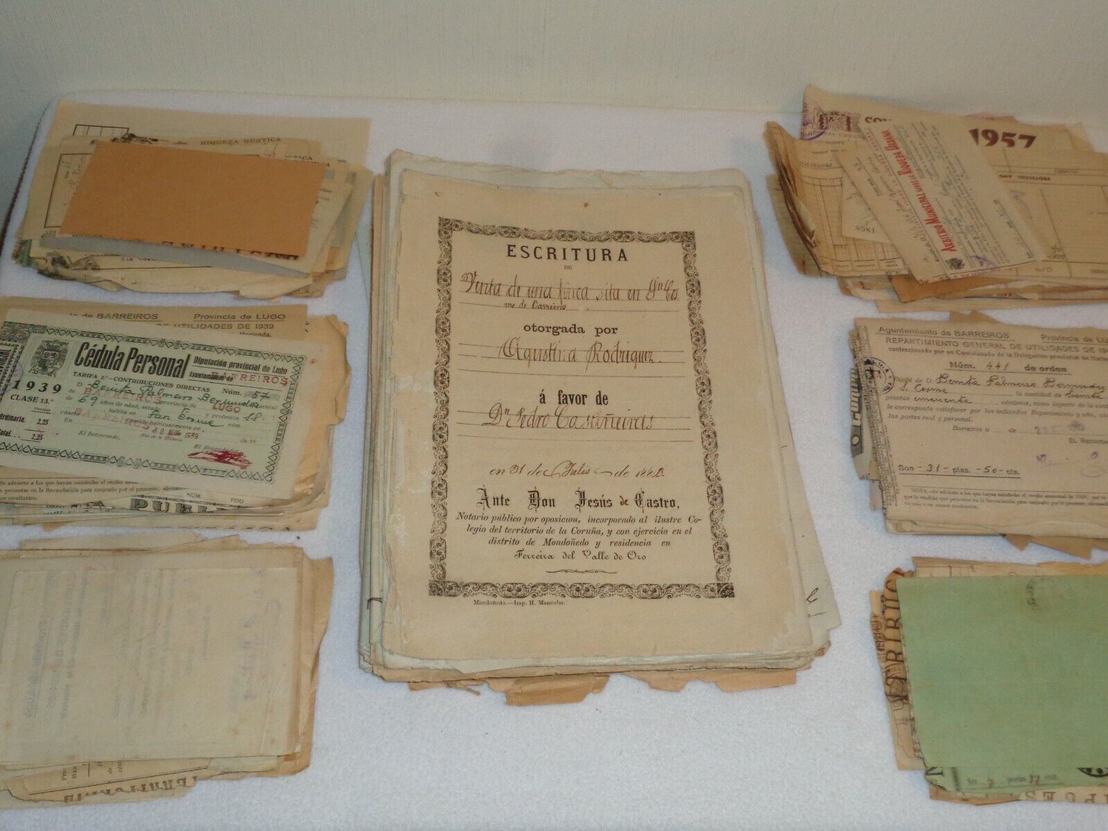 Lugo Spain Personal Papers Property Rare History 1800s 1900s Ephemera 400+ Items