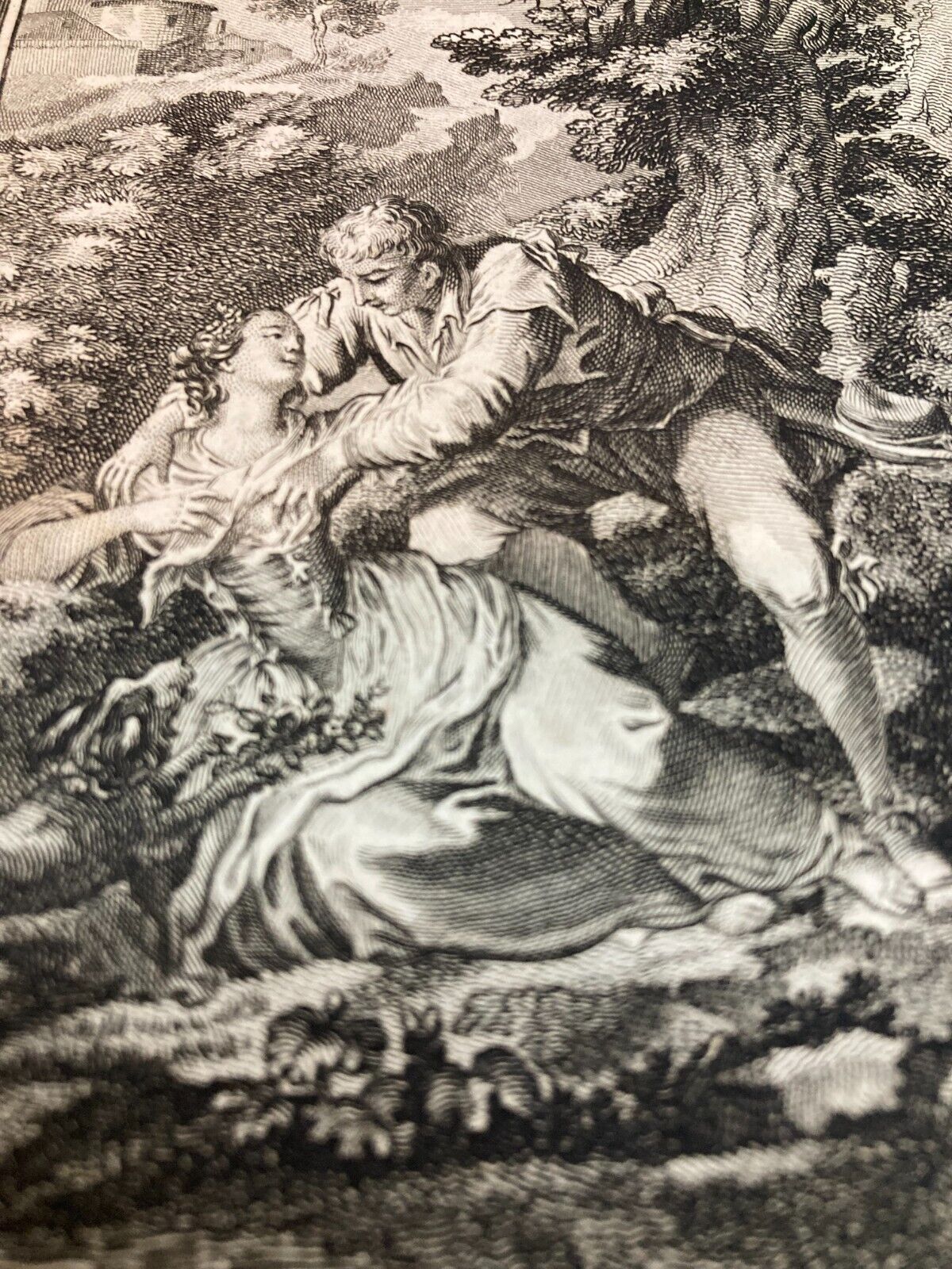 18th Century Engraving Antique "Town and Country Magazine" 1780