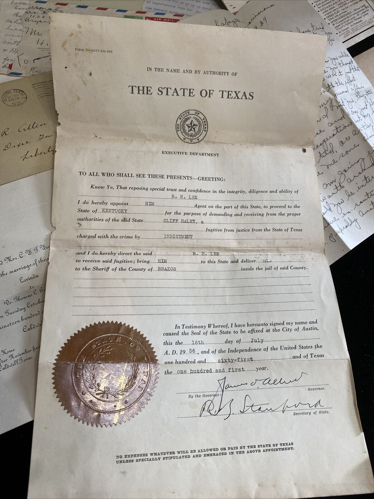 1800’s Ephemera Mystery Group Mail Allen And Goodnight Ranch Caldwell TX  GN48