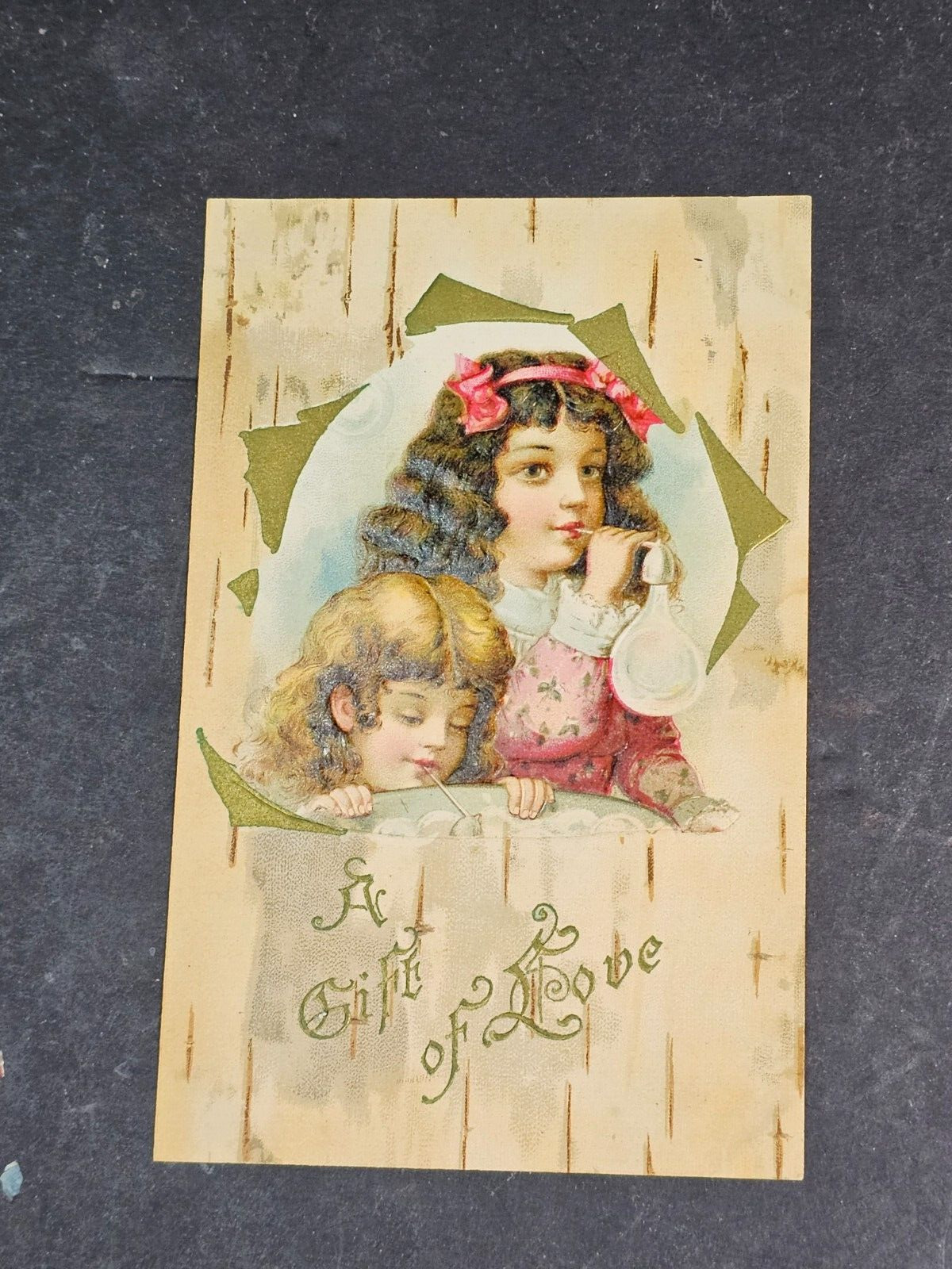 Early post cards 1900s Baby arrives  3x5 great lithography