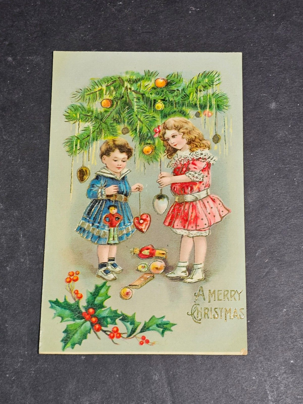 1900s german Merry christmas post cards 3x5 unused excellent example