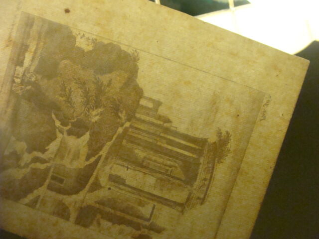Original Engraving:1700's or 1800's - TEMPLE of teh SIBYLL at TIVOLI 