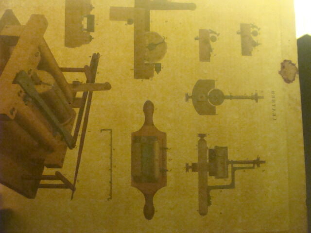 Original Engraving:1700's or 1800's - hand colored - LEATHER - stott's machine 