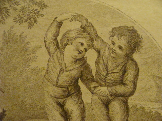 Original Engraving:1700's or 1800's - RURAL FELICITY i. read, pal mall TORN