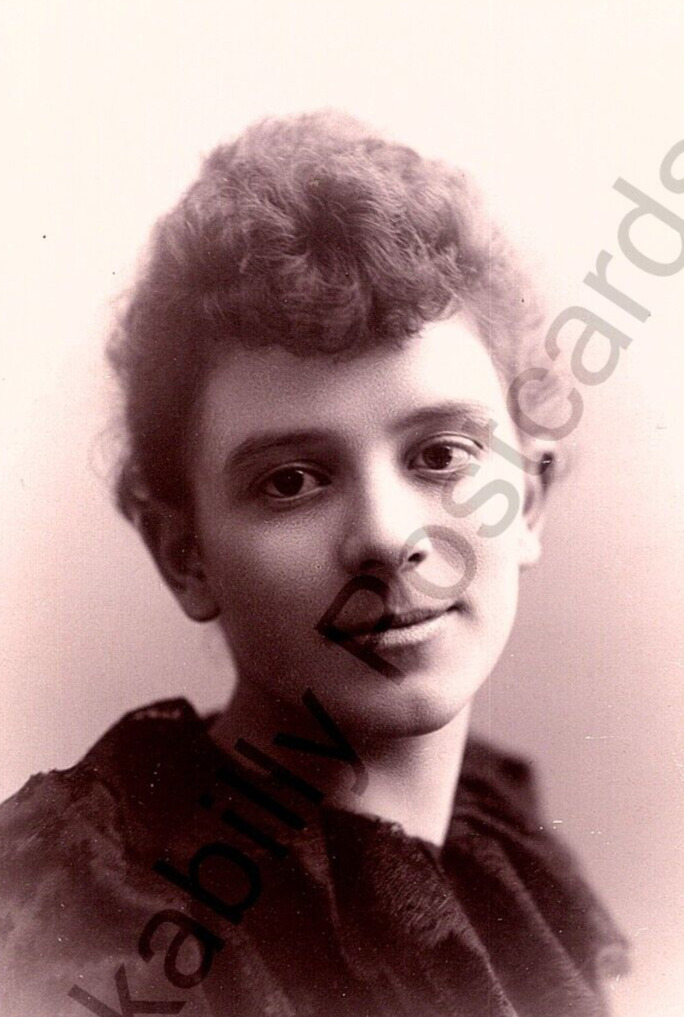 1900's Antique Cabinet Card Portrait Young Pretty Girl Goff Studios Elkhart, In