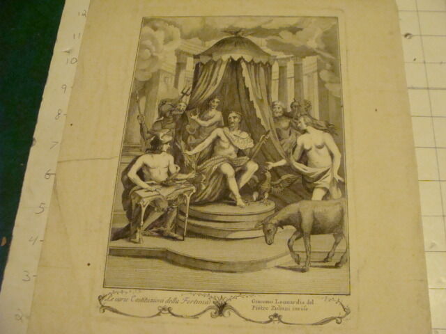 Original Engraving:1700's or 1800's - LE VARIE COSTITUZIONI DELLA FORTUNA 