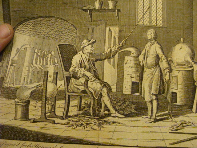 Original Engraving:1700's or 1800's - practical chemistry --1748--
