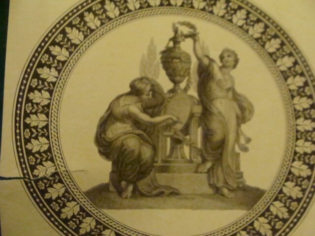 Original Engraving:1700's or 1800's - CHIO & CALLIOPE --Torn