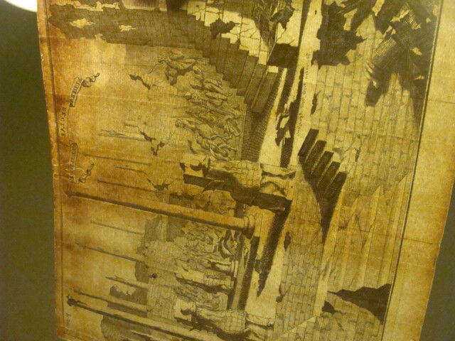 Original Engraving:1700's or 1800's - RUDERA REGIAL PER SEPOLIS 