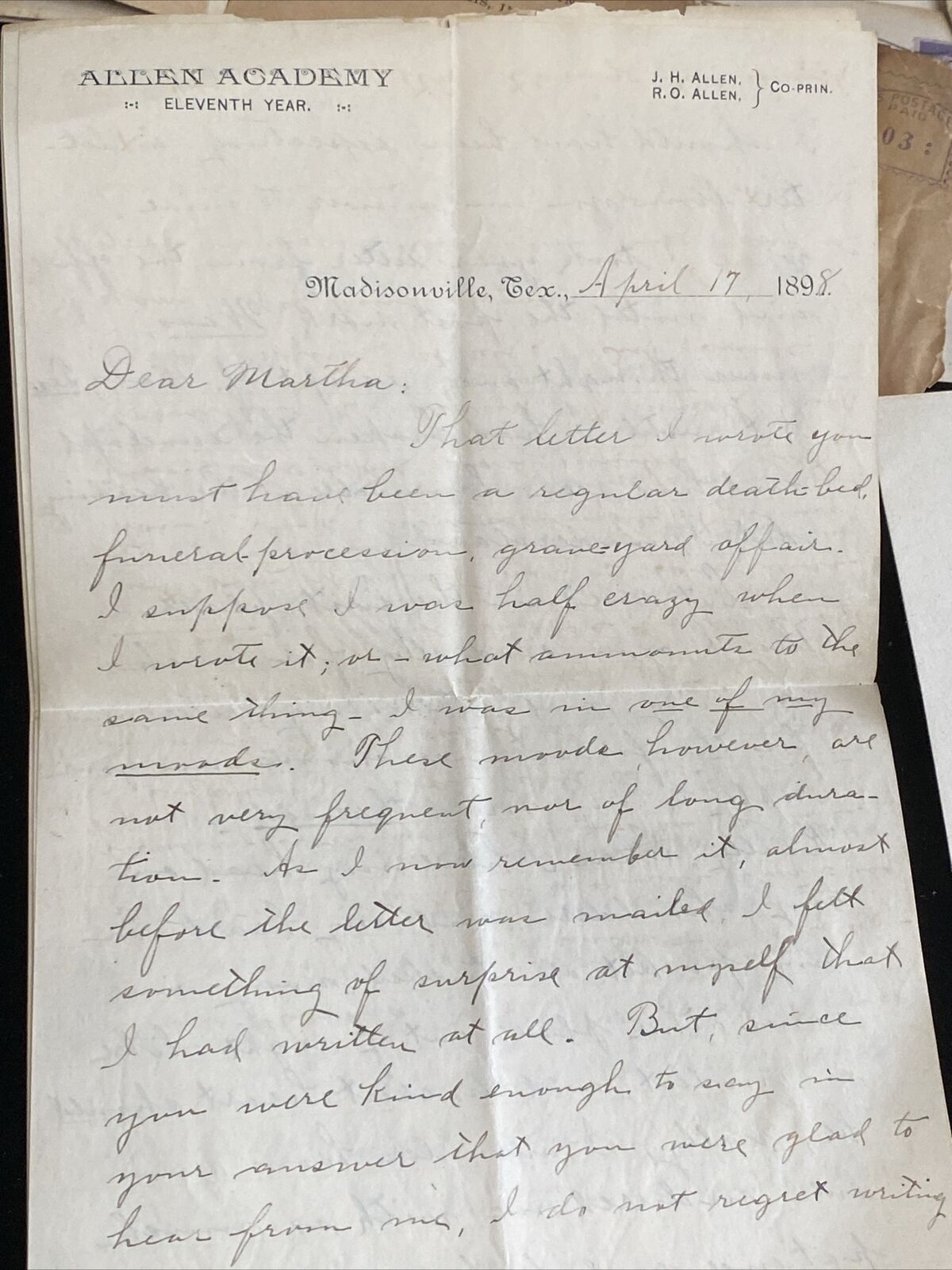 1800’s Ephemera Mystery Group Mail Allen And Goodnight Ranch Caldwell TX  GN48