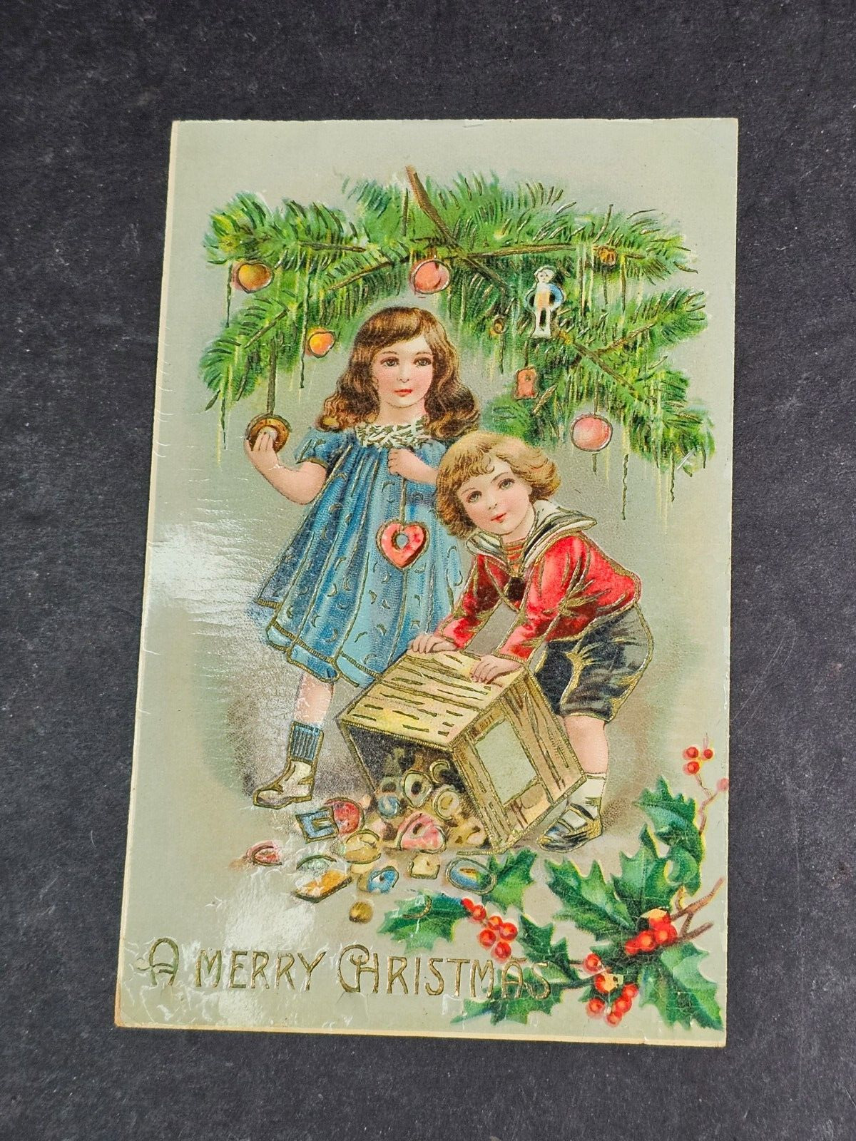 1900s german Merry christmas post cards 3x5 unused excellent example