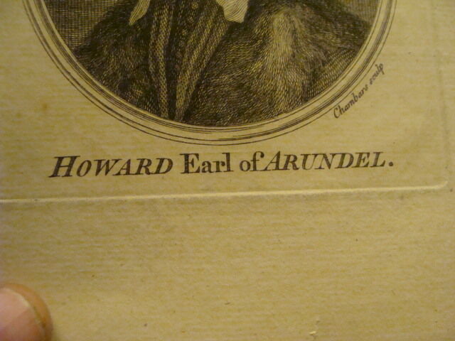 Original Engraving: 1700's or 1800's - HOWARD EARL OF ARUNDEL 