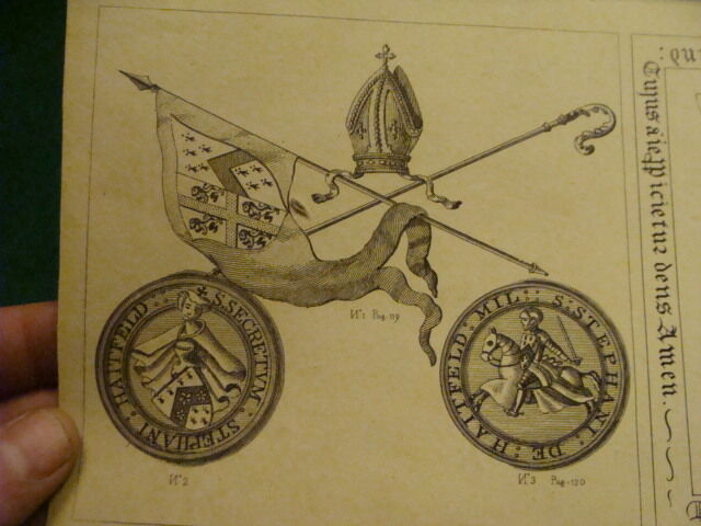Original Engraving: 1700's or 1800's - S. SECRETVM STEPHANT HATTFELD 