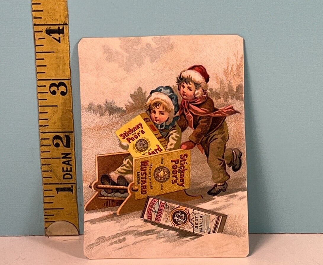 1800's Stickney's and Poor's Mustards, Spices & Extracts Trade Card.