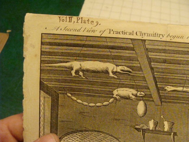 Original Engraving:1700's or 1800's - practical chemistry --1748--