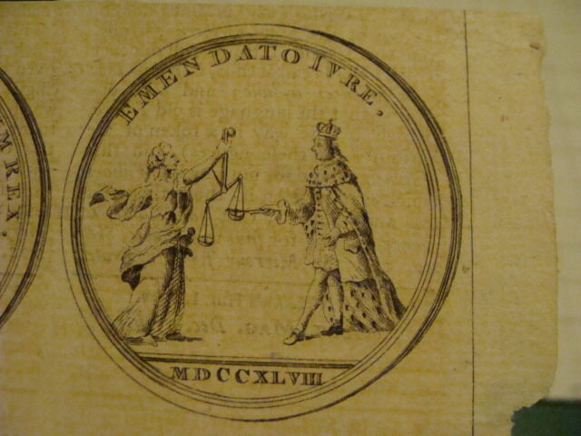 Original Engraving: 1700's or 1800's - COIN of FRIDERICVS BORVSSORVM REX