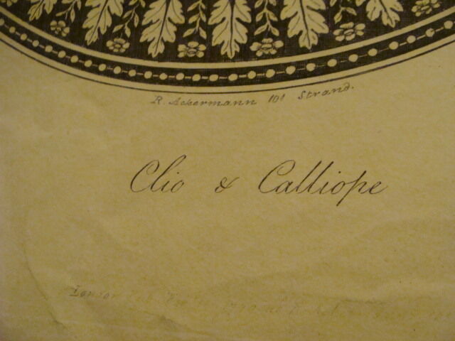 Original Engraving:1700's or 1800's - CHIO & CALLIOPE --Torn