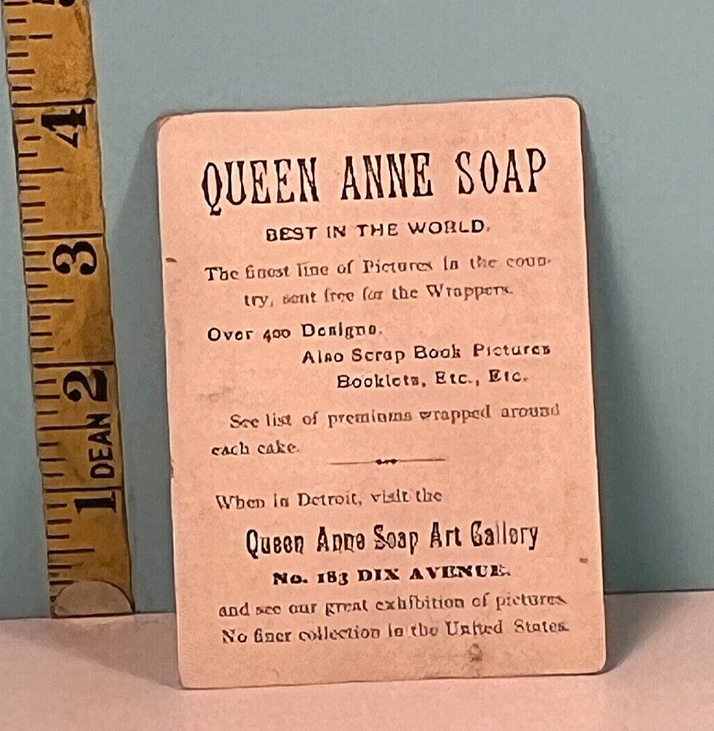 1800's Queen Anne Soap, No. 183 by Detroit Soap Co trade card .