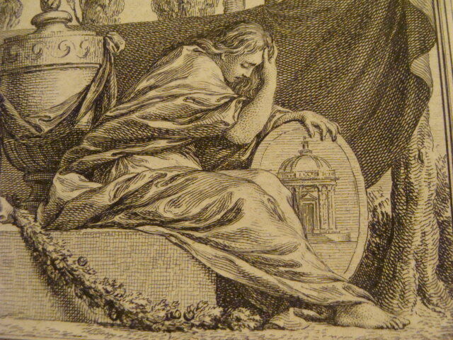Original Engraving:1700's or 1800's - OVERWELMED LADIES, w Louvre embossing