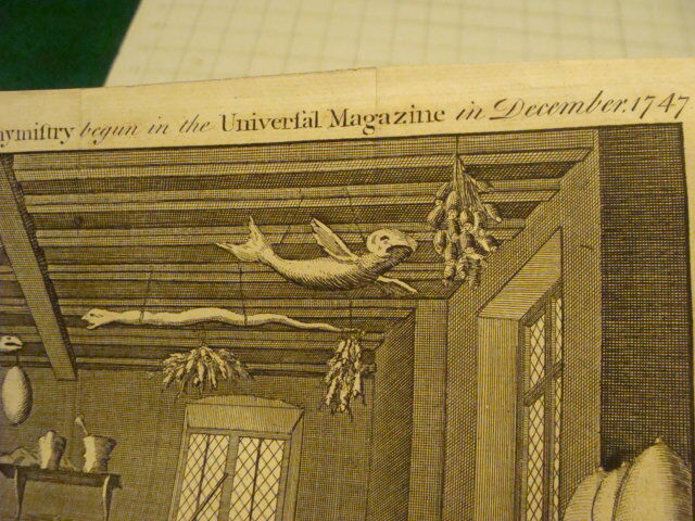 Original Engraving:1700's or 1800's - practical chemistry --1748--