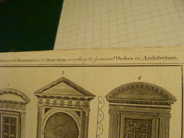 Original Engraving:1700's or 1800's - ARCHITECTURE DOOR ENTRANCES --1750--
