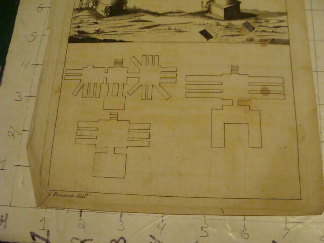Original Engraving:1700's or 1800's - FORT AND TOWERS ??