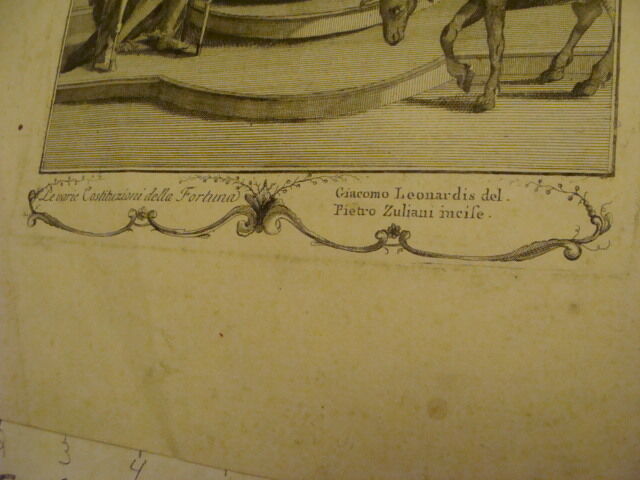Original Engraving:1700's or 1800's - LE VARIE COSTITUZIONI DELLA FORTUNA 