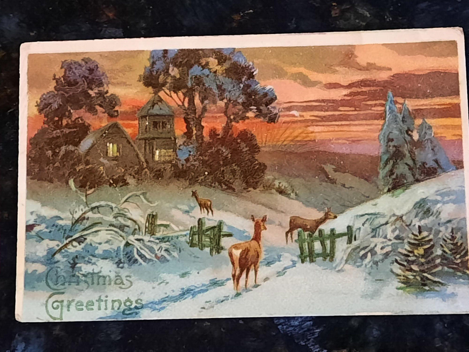 21 Vintage Christmas Greeting Cards - Postcard Style - Signed - Early 1900's