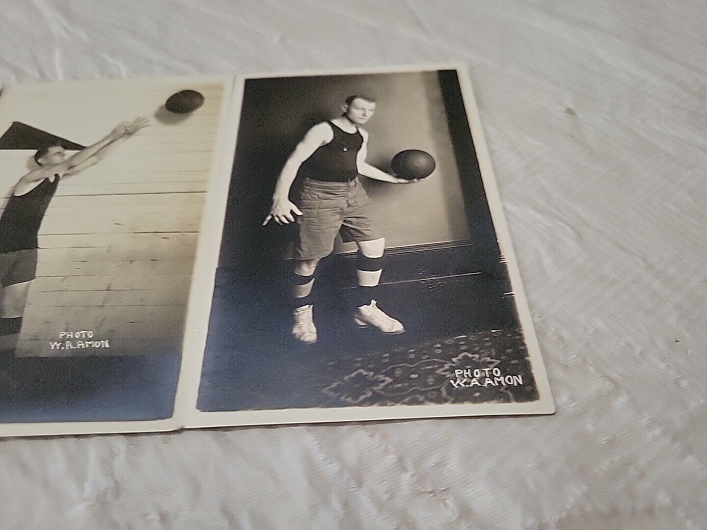 Lot Of 3 Antique Early 1900s Boys Basketball Player RPPC Post Cards