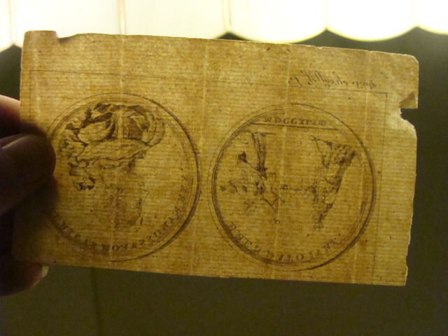 Original Engraving: 1700's or 1800's - COIN of FRIDERICVS BORVSSORVM REX