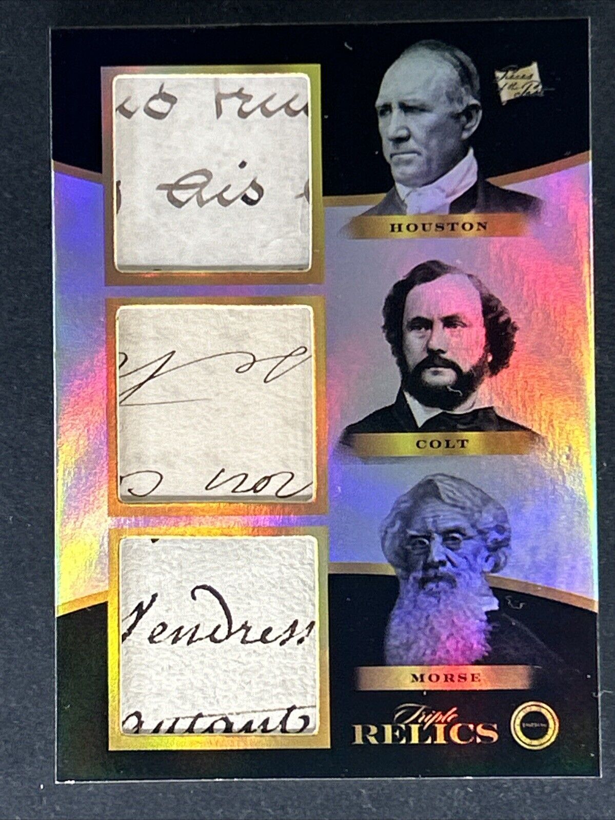 Lot {2} 2024 Pieces Of The Past 1800’S Triple-Relic ** HOUSTON - COLT - MORSE **