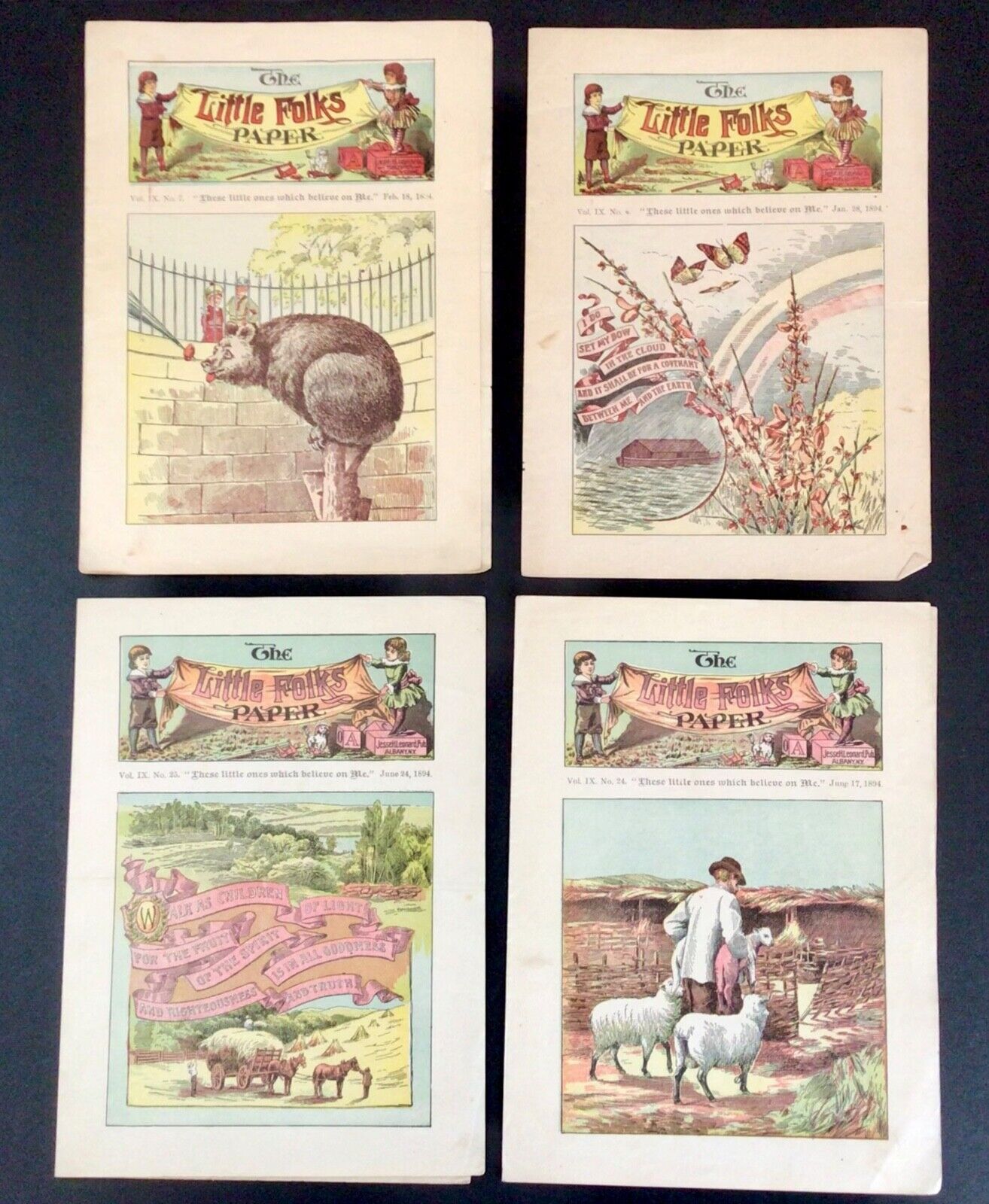 Rare Antique 1800s The Little Folks Paper Booklets Lot Of 20 Bible Religious