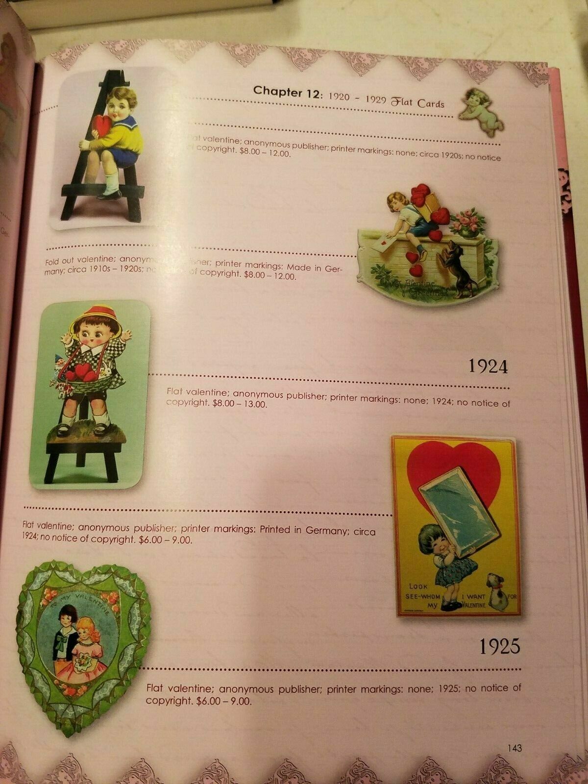 Valentines a Collector's Guide 1700s - 1950s Antiques Collectibles Decorative 