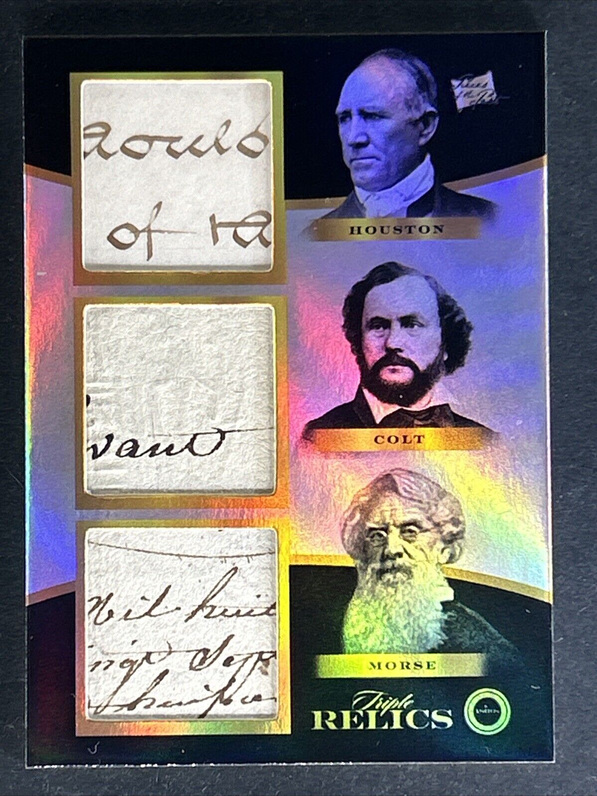 Lot {2} 2024 Pieces Of The Past 1800’S Triple-Relic ** HOUSTON - COLT - MORSE **