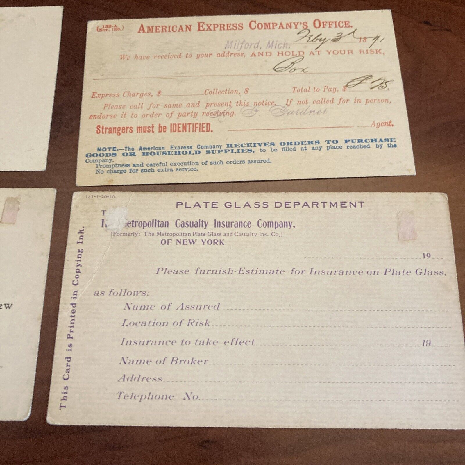 1900s Postal Card - Lot of 4 - New York City Businesses Correspondence Covers